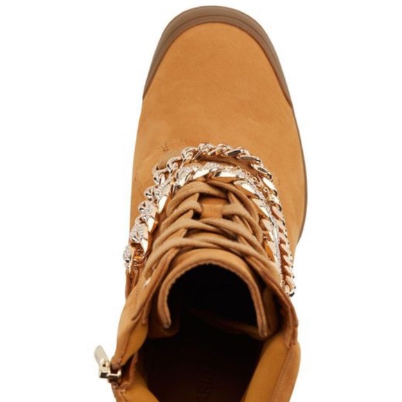 KARL LAGERFELD CUBAN LINK CHAIN DETAIL STILETTO BOOTIES - Picture 4 of 7